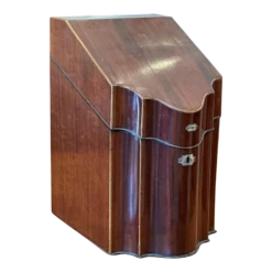 Mid 19th Century George III Inlaid Mahogany Knife Caddy