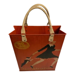 Mid 20th Century Art Deco Style Painted French Shopping Bag Form Umbrella Stand