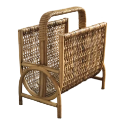 Mid-20th Century Bamboo Magazine Rack