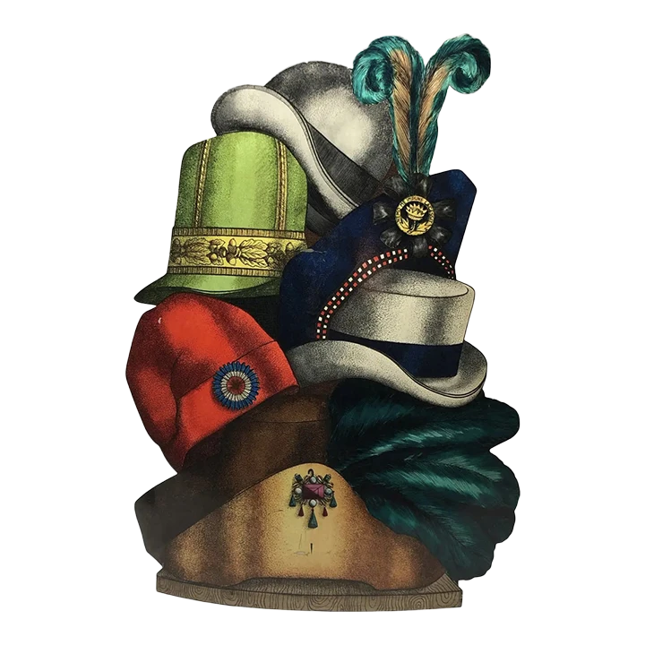 Mid 20th Century "Cappelli" Tole Umbrella Stand By Piero Fornasetti 3 Mid 20th Century "Cappelli" Tole Umbrella Stand By Piero Fornasetti