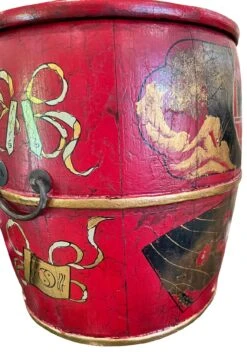 Mid 20th Century Chinese Round Red Lacquer Container -CHAIRISH Shop mid 20th century chinese round red lacquer container 3270