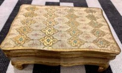 Mid 20th Century Florentine Jewelry Box With Checkered Pattern -CHAIRISH Shop mid 20th century florentine jewelry box with checkered pattern 1123