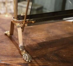 Mid-20th Century, French Brass And Glass Magazine Rack Maison Jansen Style -CHAIRISH Shop mid 20th century french brass and glass magazine rack maison jansen style 2483