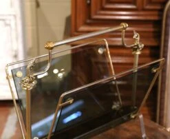 Mid-20th Century, French Brass And Glass Magazine Rack Maison Jansen Style -CHAIRISH Shop mid 20th century french brass and glass magazine rack maison jansen style 6506
