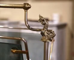 Mid-20th Century, French Brass And Glass Magazine Rack Maison Jansen Style -CHAIRISH Shop mid 20th century french brass and glass magazine rack maison jansen style 9878