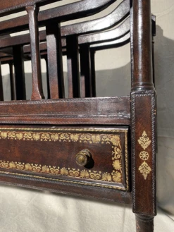 Mid-20th Century Large Canterbury Maitland-Smith Wood And Florentine Leather Magazine Rack -CHAIRISH Shop mid 20th century large canterbury maitland smith wood and florentine leather magazine rack 3854