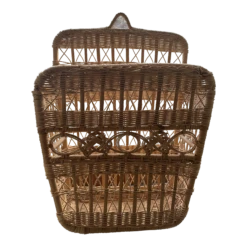 Mid 20th Century Mid Century Wicker Wall Basket