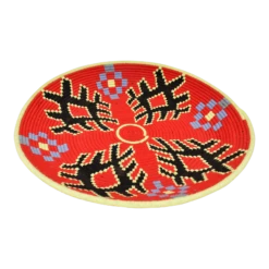 Mid 20th Century Tribal Moroccan Flag Basket