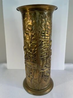 Mid 20th Century Vintage Brass English Repousse Umbrella Stand -CHAIRISH Shop mid 20th century vintage brass english repousse umbrella stand 2879