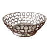 Mid 20th Century Vintage Modern Silver Plated Basket With Repeating Circle Motifs -CHAIRISH Shop mid 20th century vintage modern silver plated basket with repeating circle motifs 2913