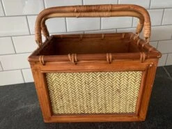 Mid 20th Century Vintage Rattan And Bamboo Magazine Stand Rack -CHAIRISH Shop mid 20th century vintage rattan and bamboo magazine stand rack 6597