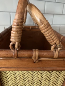 Mid 20th Century Vintage Rattan And Bamboo Magazine Stand Rack -CHAIRISH Shop mid 20th century vintage rattan and bamboo magazine stand rack 7085