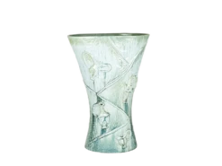 Mid-Century Azure & Grey Ceramic Umbrella Stand By Antonia Campi For S.C.I. Laveno