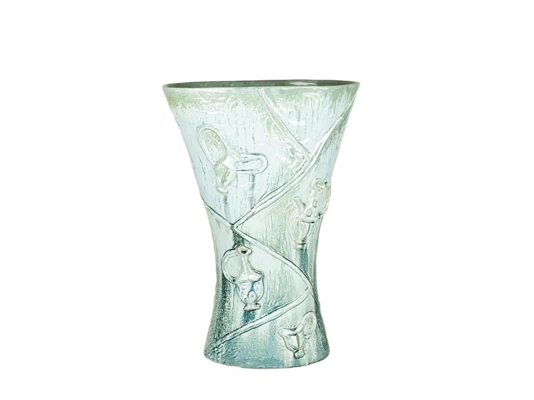 Mid-Century Azure & Grey Ceramic Umbrella Stand By Antonia Campi For S.C.I. Laveno 3 Mid-Century Azure & Grey Ceramic Umbrella Stand By Antonia Campi For S.C.I. Laveno