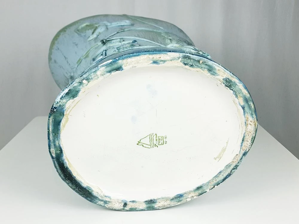 Mid-Century Azure & Grey Ceramic Umbrella Stand By Antonia Campi For S.C.I. Laveno 11 Mid-Century Azure & Grey Ceramic Umbrella Stand By Antonia Campi For S.C.I. Laveno - Image 9