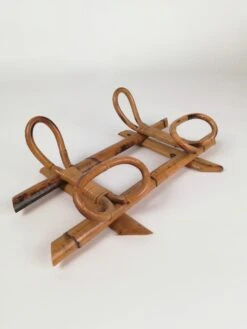 Mid-Century Bamboo And Rattan Wall Coat Rack, Italy, 1960s -CHAIRISH Shop mid century bamboo and rattan wall coat rack italy 1960s 1109