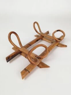 Mid-Century Bamboo And Rattan Wall Coat Rack, Italy, 1960s -CHAIRISH Shop mid century bamboo and rattan wall coat rack italy 1960s 5678