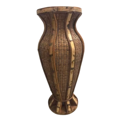 Mid Century Cane And Wicker Umbrella Stand