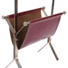 Mid-Century Chromed Steel And Red Leather Magazine Rack From Alessandro Albrizzi, 1970s -CHAIRISH Shop mid century chromed steel and red leather magazine rack from alessandro albrizzi 1970s 4799