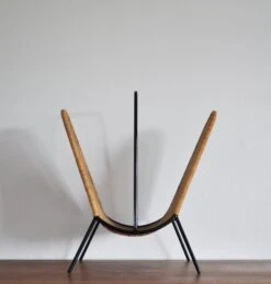 Mid-Century Danish Rattan Magazine Rack Attributed To Carl Auböck From Illums Bolighus, 1960s -CHAIRISH Shop mid century danish rattan magazine rack attributed to carl aubock from illums bolighus 1960s 9979