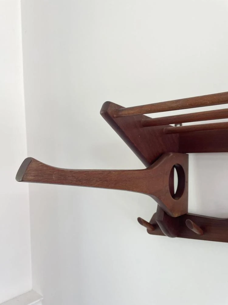 Mid-Century Danish Wooden Coat Rack 11 Mid-Century Danish Wooden Coat Rack - Image 9