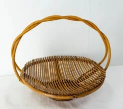 Mid-Century French Fruit Basket In Wicker -CHAIRISH Shop mid century french fruit basket in wicker 2481