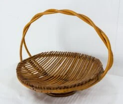 Mid-Century French Fruit Basket In Wicker -CHAIRISH Shop mid century french fruit basket in wicker 2821