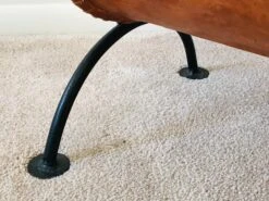 Mid Century French Leather And Steel Magazine Holder -CHAIRISH Shop mid century french leather and steel magazine holder 5620