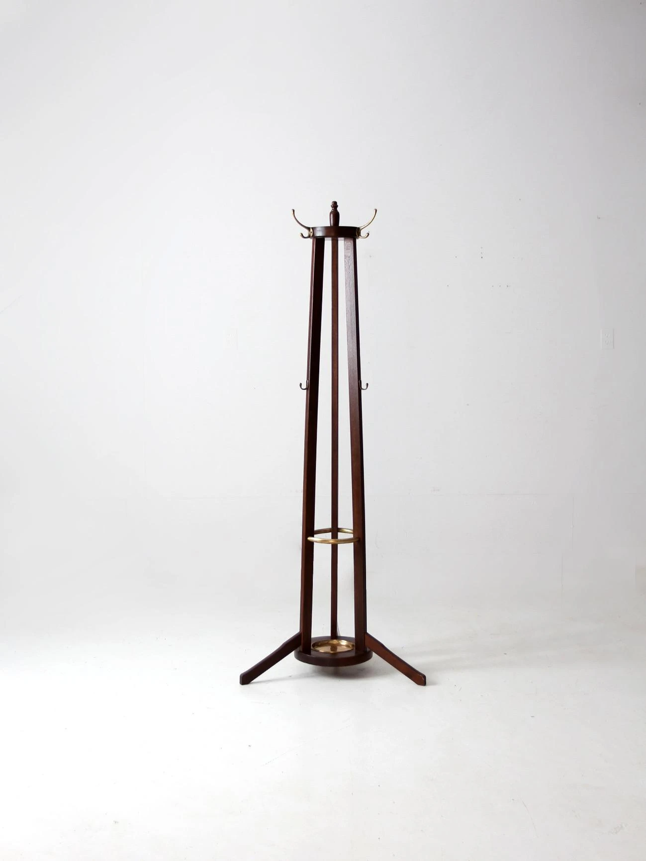 Mid-Century Hall Tree With Umbrella Holder 4 Mid-Century Hall Tree With Umbrella Holder - Image 2