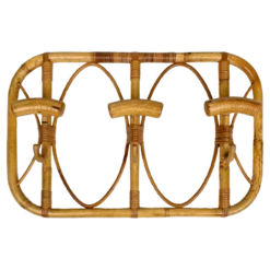 Mid-Century Italian Bamboo And Rattan Coat Rack, 1960s