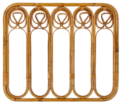 Mid-Century Italian Coat Rack Stand In Bamboo And Rattan, 1960s