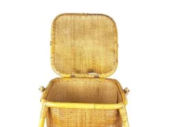 Mid-Century Italian Rush And Rattan Work Basket -CHAIRISH Shop mid century italian rush and rattan work basket 3176