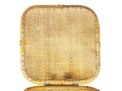Mid-Century Italian Rush And Rattan Work Basket -CHAIRISH Shop mid century italian rush and rattan work basket 6053