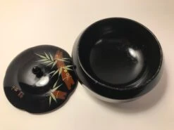 Mid-Century Japanese Black Wooden Lacquer Box With Mother Pearl Inlay -CHAIRISH Shop mid century japanese black wooden lacquer box with mother pearl inlay 1284