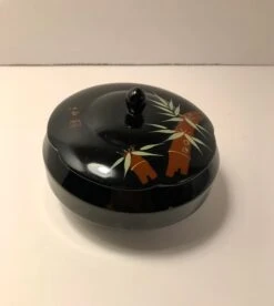 Mid-Century Japanese Black Wooden Lacquer Box With Mother Pearl Inlay -CHAIRISH Shop mid century japanese black wooden lacquer box with mother pearl inlay 8180
