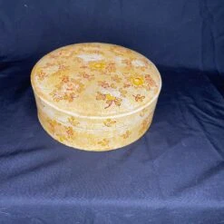 Mid Century Japanese Lacquered Floral Lidded Box -CHAIRISH Shop mid century japanese lacquered floral lidded box 3833