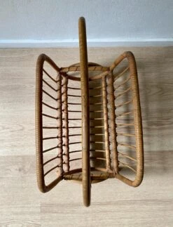 Mid-Century Modern Bamboo And Rattan Magazine Holder, 1960s -CHAIRISH Shop mid century modern bamboo and rattan magazine holder 1960s 7888