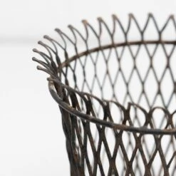 Mid-Century Modern Enameled Metal Basket By Mathieu Matégot, 1950s -CHAIRISH Shop mid century modern enameled metal basket by mathieu mategot 1950s 1254
