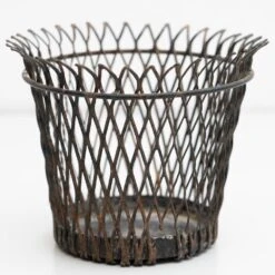 Mid-Century Modern Enameled Metal Basket By Mathieu Matégot, 1950s -CHAIRISH Shop mid century modern enameled metal basket by mathieu mategot 1950s 6655