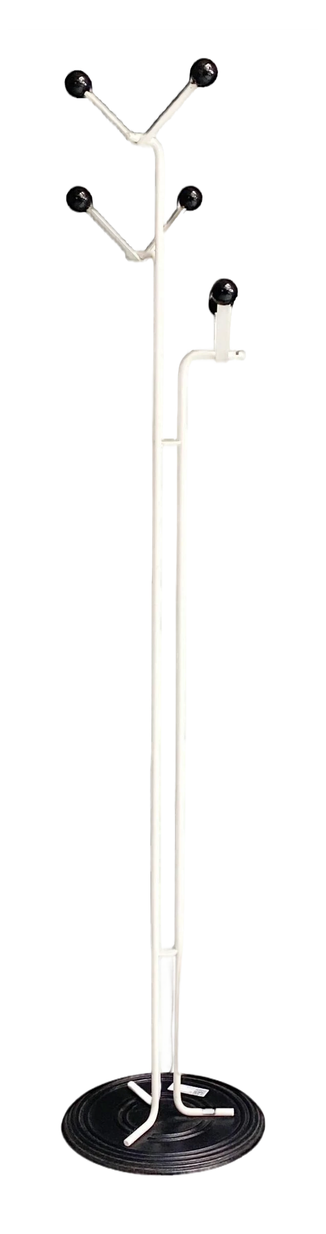 Mid-Century Modern Italian Black And White Metal Coat Rack, 1980s 3 Mid-Century Modern Italian Black And White Metal Coat Rack, 1980s