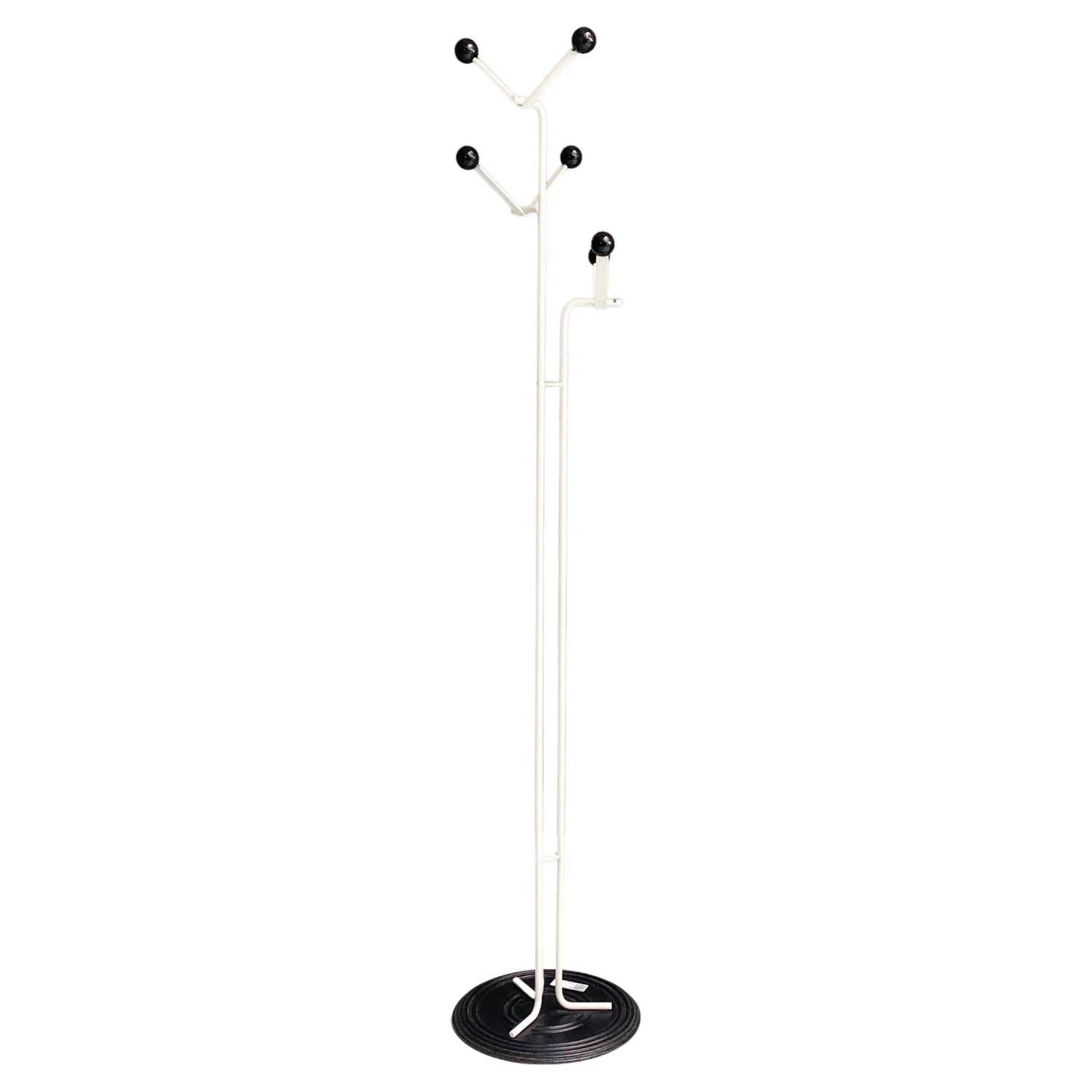 Mid-Century Modern Italian Black And White Metal Coat Rack, 1980s 9 Mid-Century Modern Italian Black And White Metal Coat Rack, 1980s - Image 7