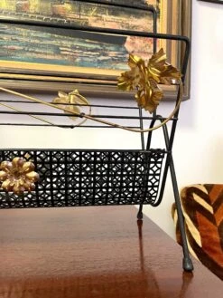 Mid-Century Modern Perforated Magazine/ Record Rack -CHAIRISH Shop mid century modern perforated magazine record rack 5172