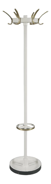 Mid-Century Modern White And Gold Stand Wardrobe, 1960s