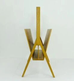 Mid-Century Puristic Newspaper Stand In Oak, 1960s -CHAIRISH Shop mid century puristic newspaper stand in oak 1960s 1235