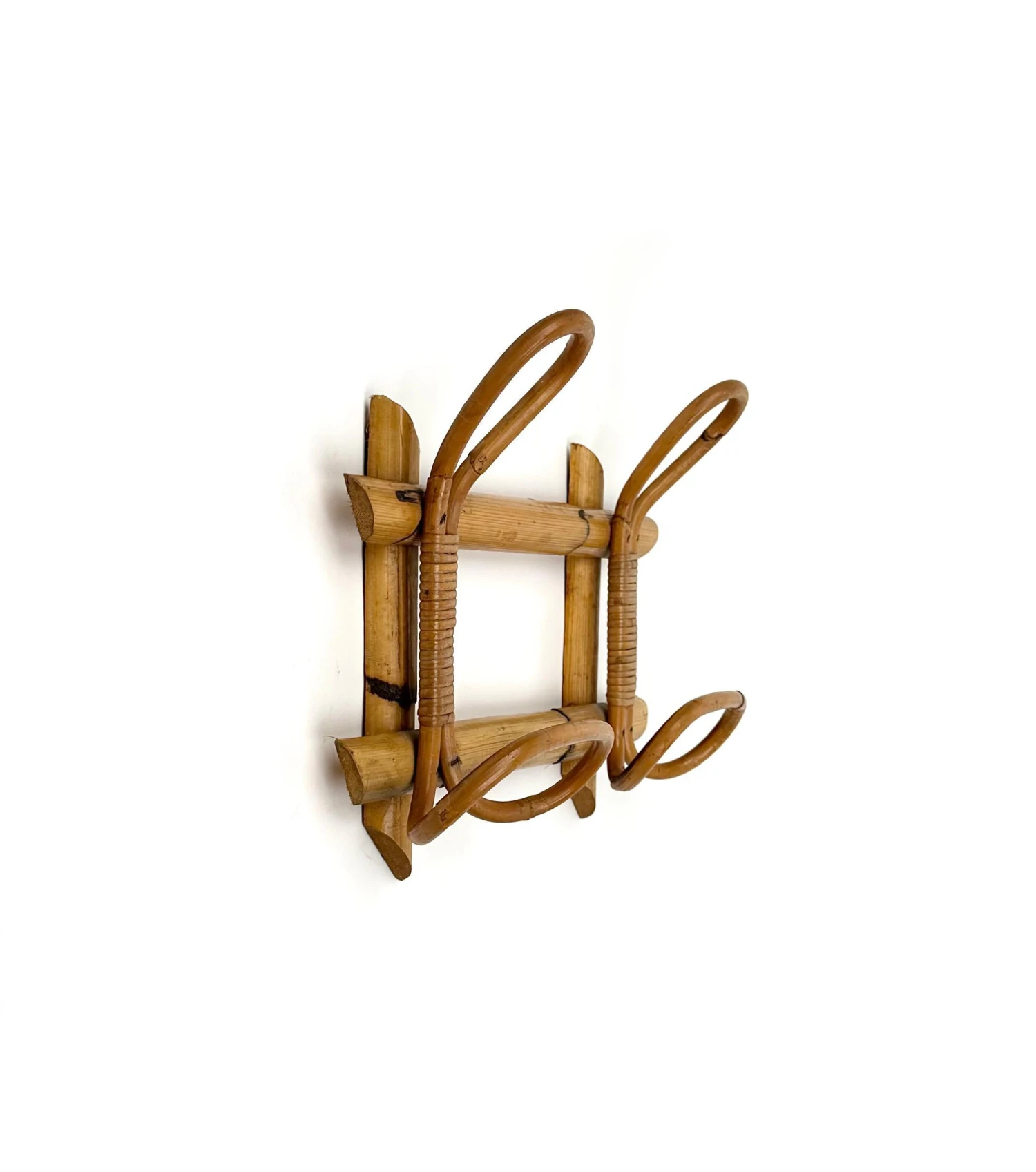 Mid-Century Rattan And Bamboo Coat Rack Stand, Italy, 1960s 5 Mid-Century Rattan And Bamboo Coat Rack Stand, Italy, 1960s - Image 3