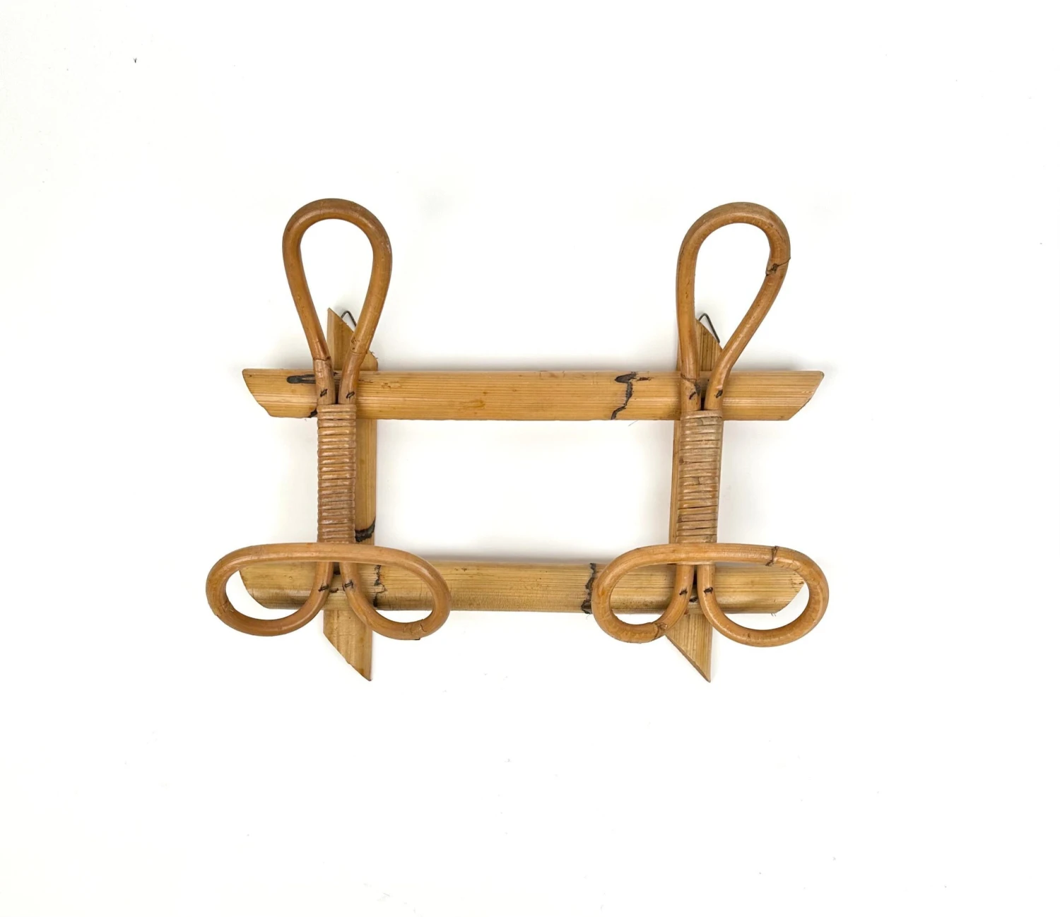 Mid-Century Rattan And Bamboo Coat Rack Stand, Italy, 1960s 6 Mid-Century Rattan And Bamboo Coat Rack Stand, Italy, 1960s - Image 4