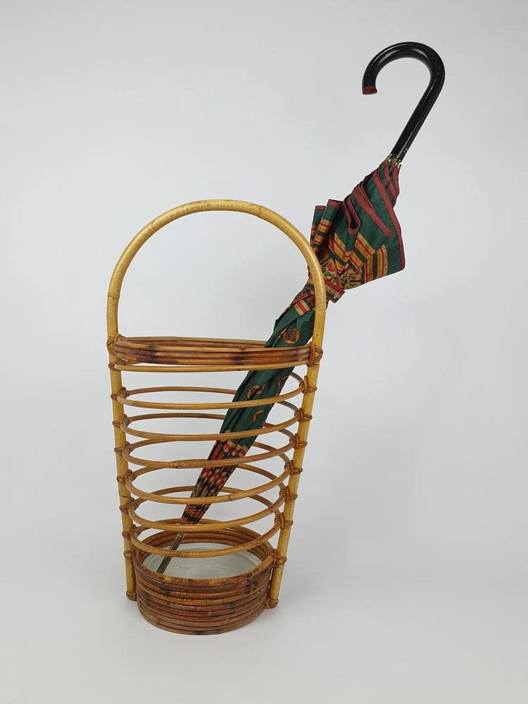 Mid-Century Rattan Umbrella Stand, 1960s 5 Mid-Century Rattan Umbrella Stand, 1960s - Image 3