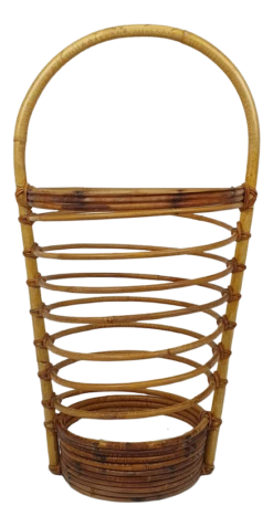 Mid-Century Rattan Umbrella Stand, 1960s