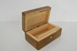 Mid-Century Small Hand Carved Wood Box, 1950s -CHAIRISH Shop mid century small hand carved wood box 1950s 3098