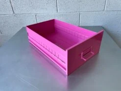 Mid Century Steel Drawer Insert, Repurposed As Organizer / Container, Refinished In Hot Pink -CHAIRISH Shop mid century steel drawer insert repurposed as organizer container refinished in hot pink 4252